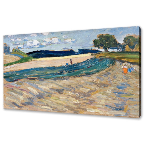 Wassily Kandinsky Landscape With A Yellow Field 1905 Classic Design Abstract Decor Reproduction Print Wall Art Picture