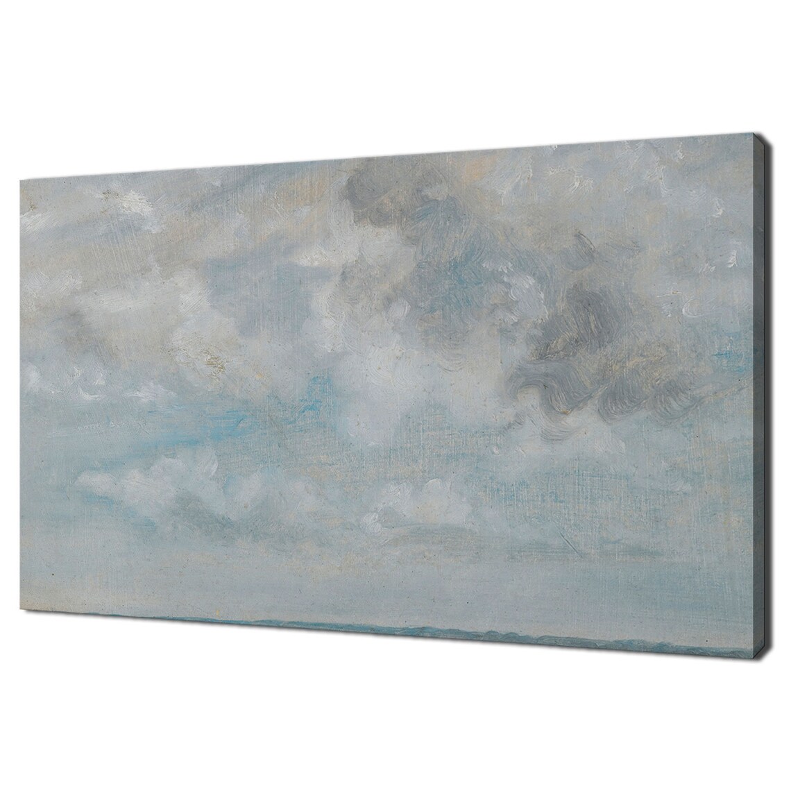 Antique Sky Cloud Study Victorian Oil Painting Vintage Print