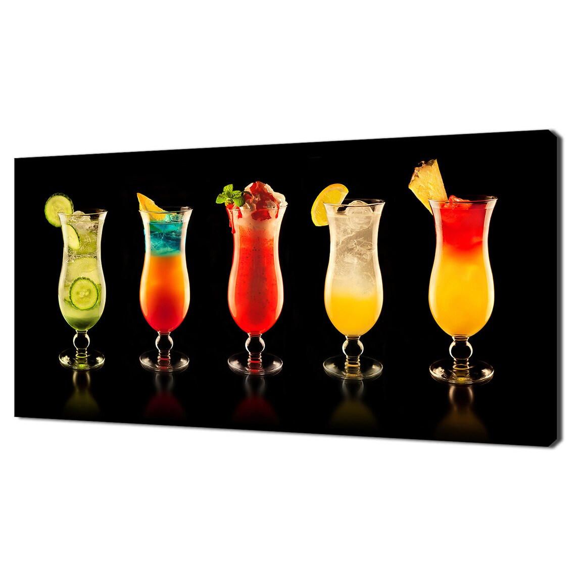 Colourful Drinks Coctails Glasses Kitchen Decor