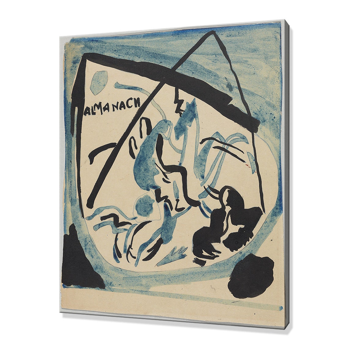 Wassily Kandinsky Design For The Cover Of Almanac The Blue Rider Vii 1911 Classic Design Abstract Reproduction Print Wall Art