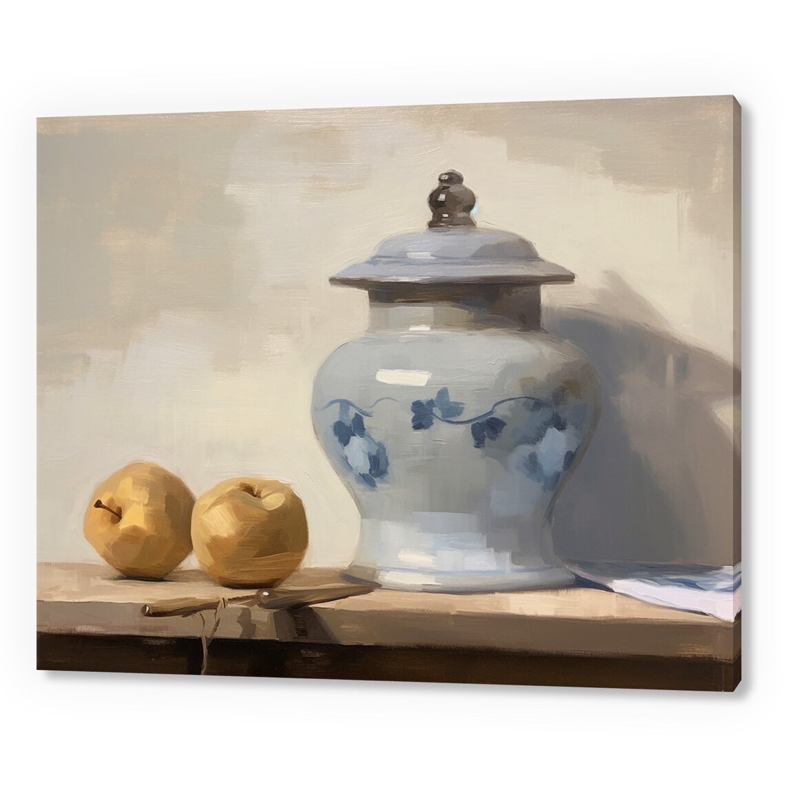 Vintage Apples Still Life Art Print, Neutral Farmhouse