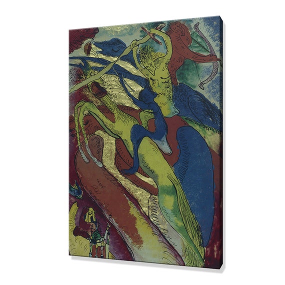 Wassily Kandinsky Apocalyptic Rider I Apokalyptische Reiter I 1911 Classic Design Abstract Decor Reproduction Print Wall Art