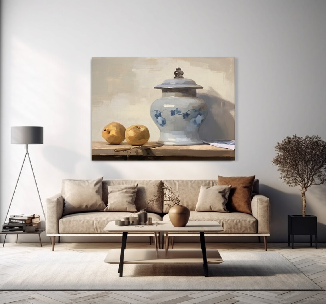Vintage Apples Still Life Art Print, Neutral Farmhouse - Image 4