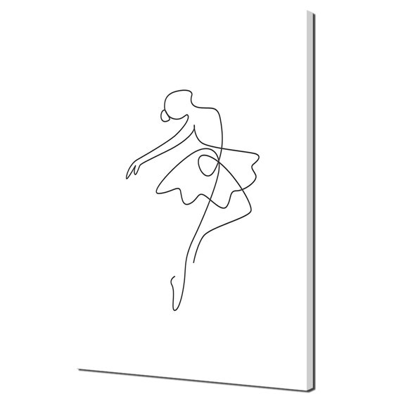 Beautiful Ballerina Dancing Ballet Modern Minimalism Design Decor Print Wall Art Picture