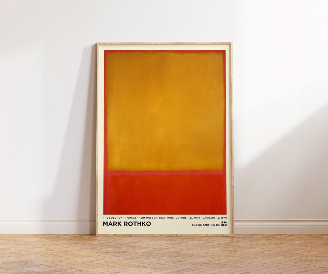 Mark Rothko Ochre and Red on Red 1954 Guggenheim Abstract Print