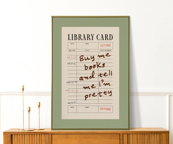 Buy Me Books And Tell Im Pretty Cute Book Art Trendy Preppy Decor For Lovers Nook Print
