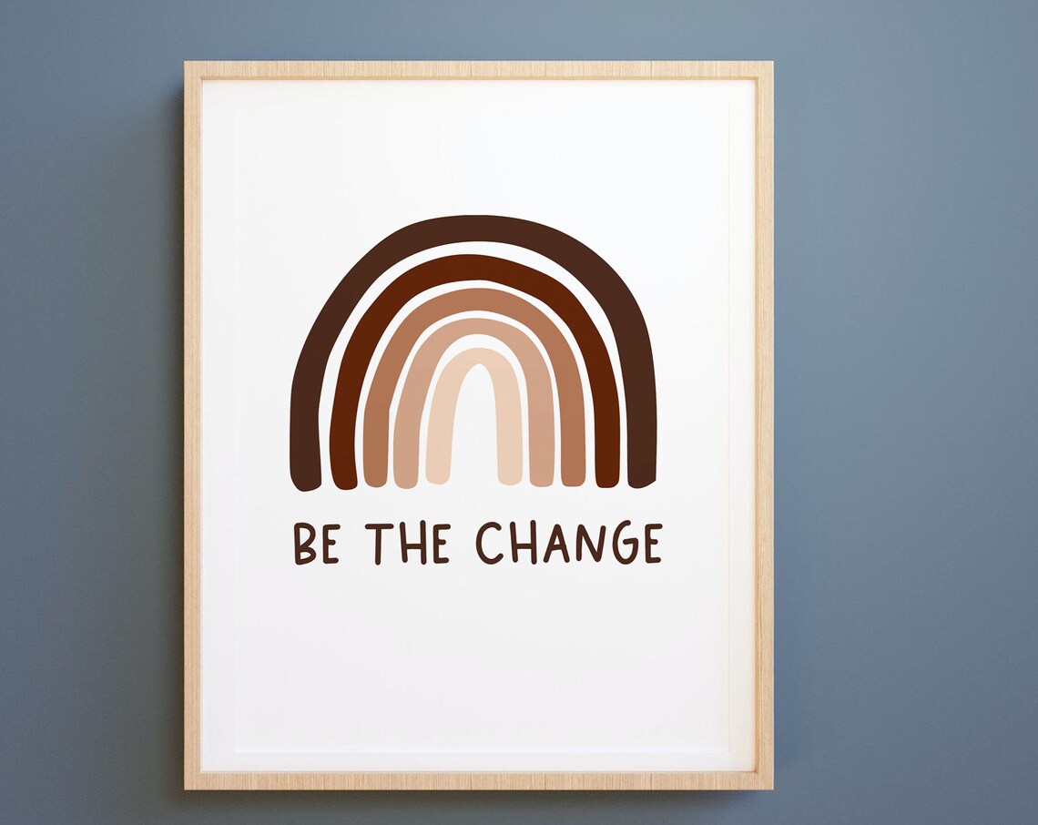 Be The Change Kids Inclusion Equality Poster
