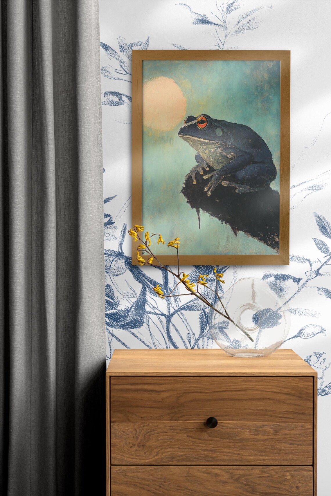Vintage Witch Toad, Gothic Halloween Art Print - Image 2
