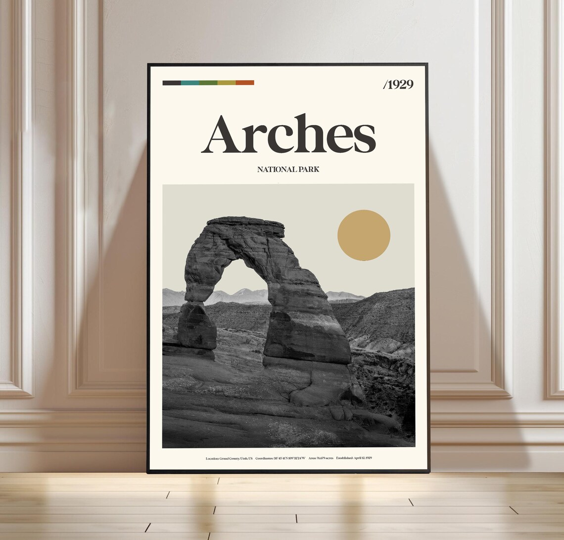 Arches National Park Utah Desert Delicate Arch 1929 Travel Poster