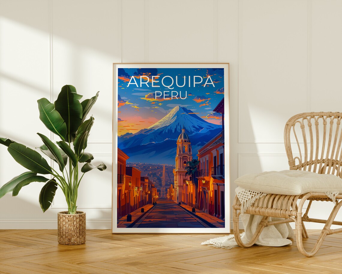 Arequipa Travel Poster, Peru City Wall Art Print - Image 2