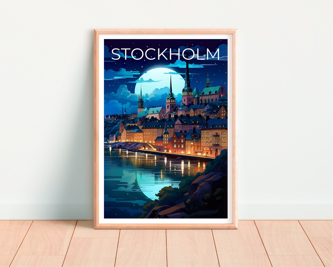 Stockholm Travel Poster, Sweden City Art Print - Image 4