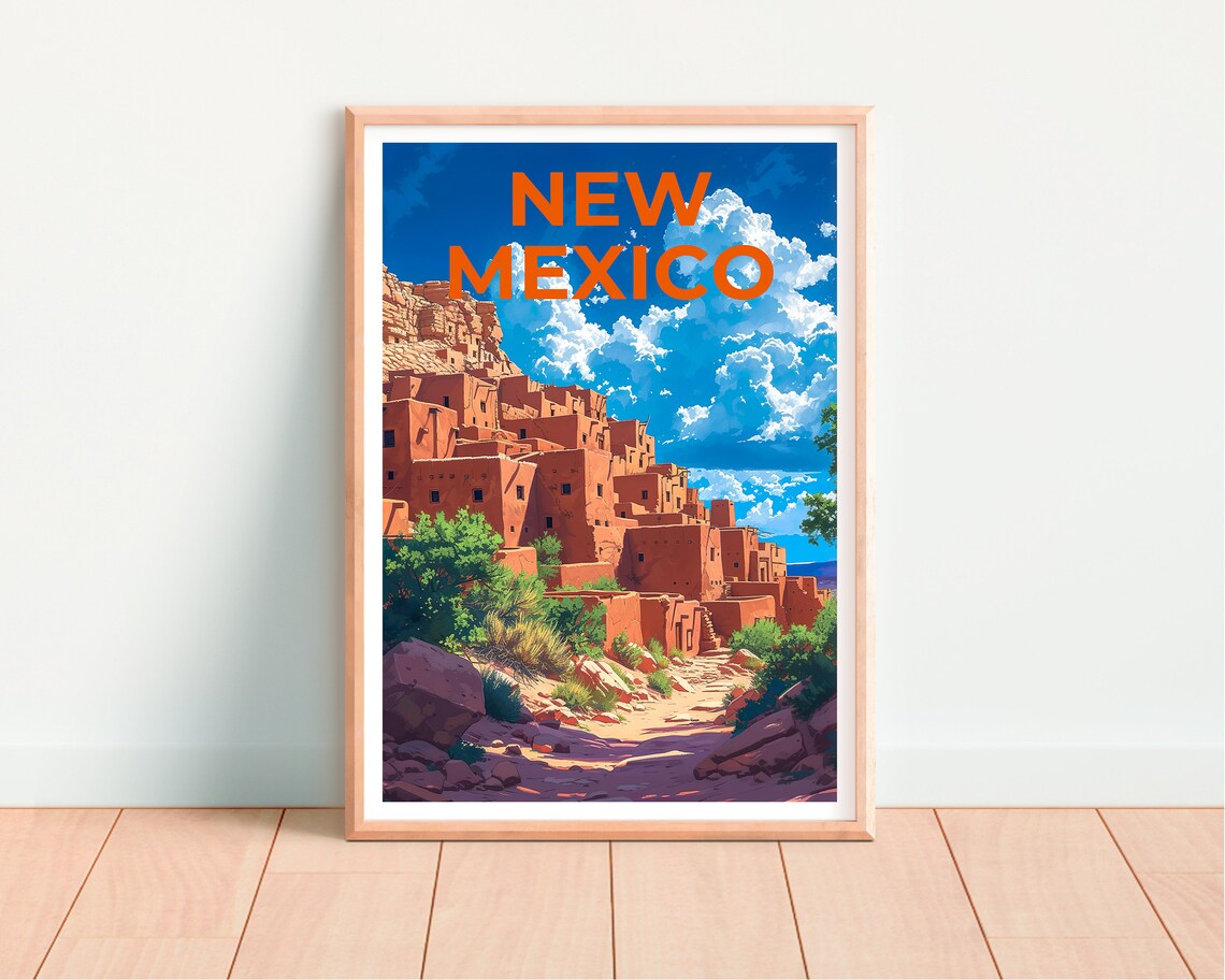 Taos, New Mexico Travel Poster, Wall Art Print - Image 4