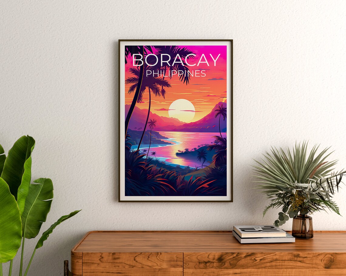 Boracay Travel Poster, Philippines Beach Wall Print - Image 3