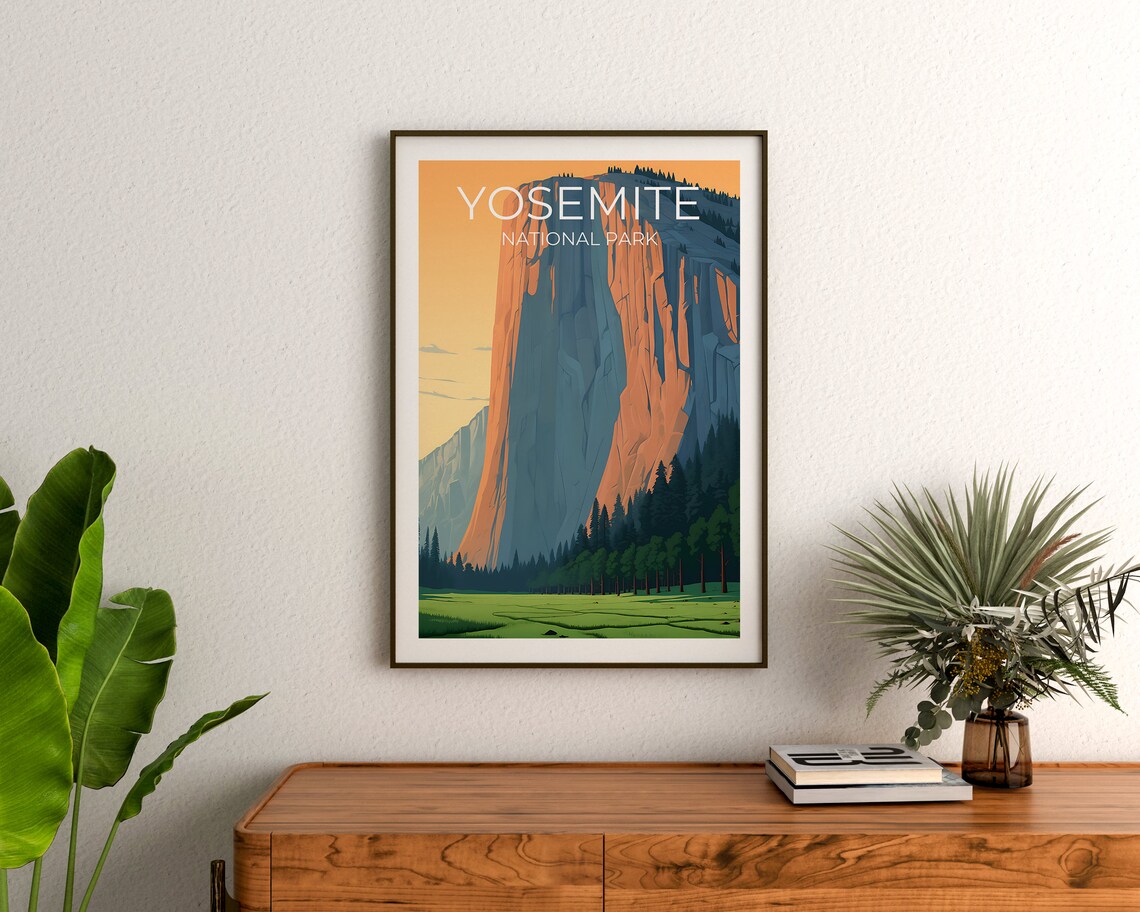 Yosemite Travel Poster, El Capitan, California - Image 3