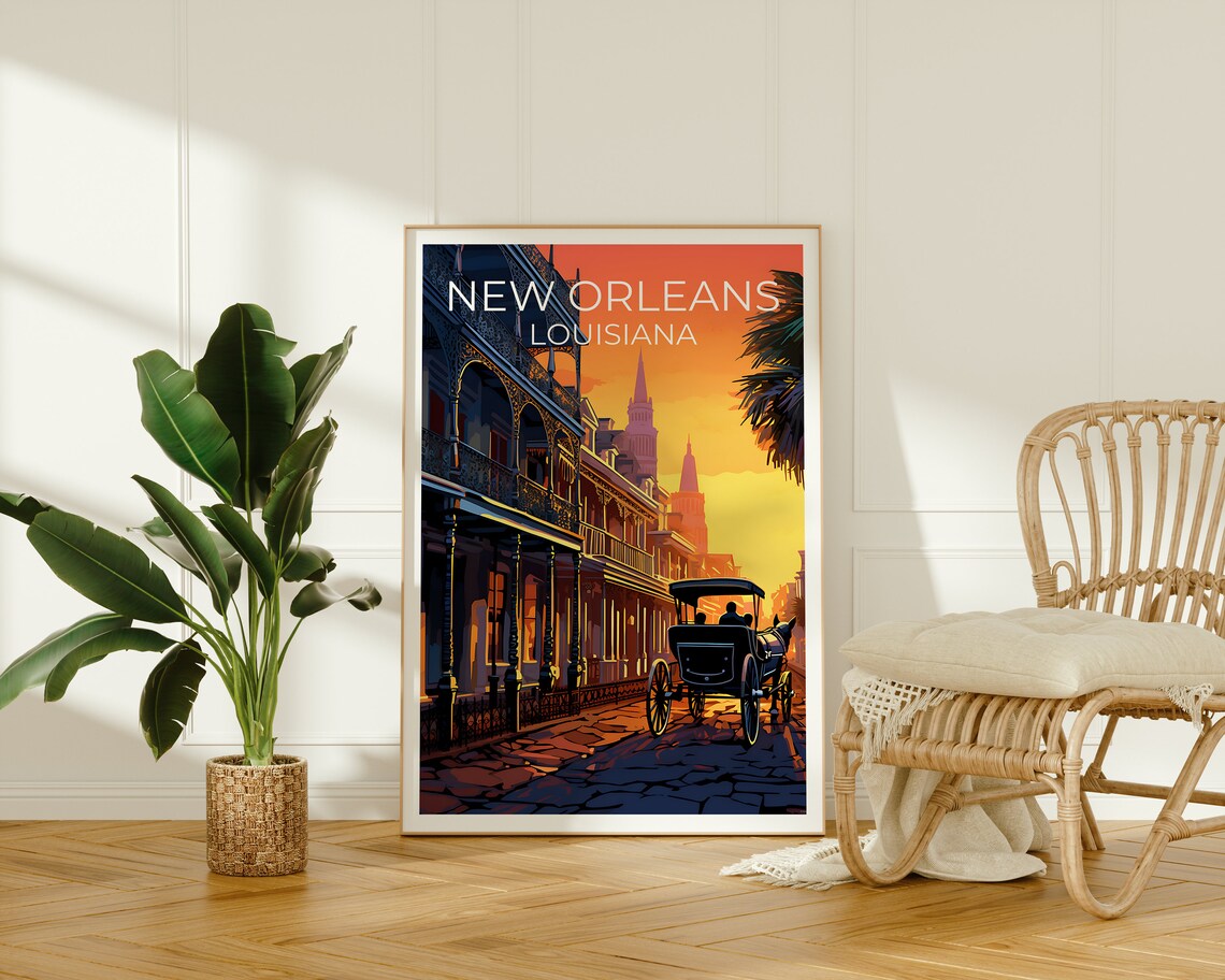 New Orleans Travel Poster, French Quarter Art Print - Image 2