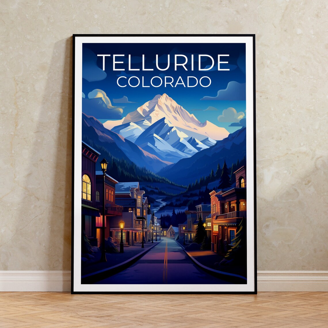 Telluride Travel Poster, Colorado Mountain Art Print