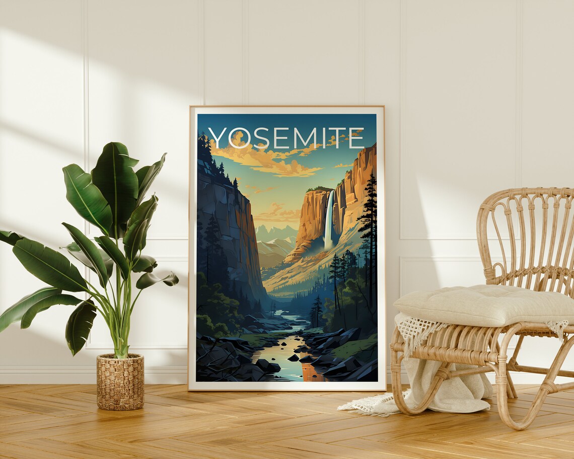 Yosemite Travel Poster, California Nature Art Print - Image 2