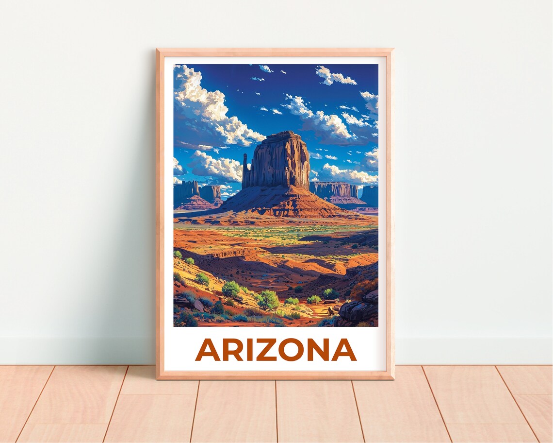Arizona Travel Poster, Desert Nature Art Print - Image 4