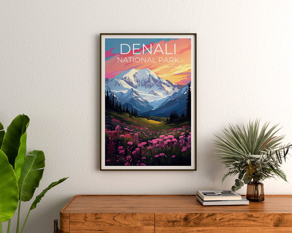Denali National Park Poster, Alaska Mountain Print - Image 3