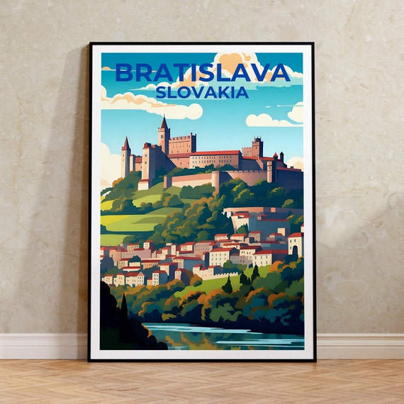 Bratislava Travel Poster Slovakia Wall Art Slovakia Print Bratislava Poster Bratislava Castle Poster City Poster Bratislava Art
