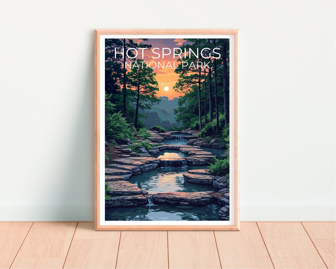 Hot Springs Arkansas Travel Poster, Wall Art Print - Image 4