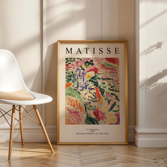 Matisse La Japonaise Print 1905 Fauvist Art Poster Vibrant Expressionist Wall Moma Inspired Henri Reproduction Kitchen