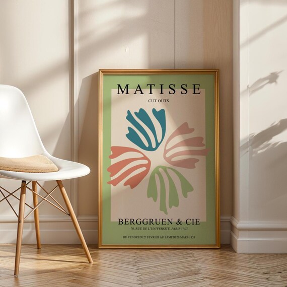 Matisse Cut Outs Multicolor Leaf 1953 Exhibition Poster Modern Art