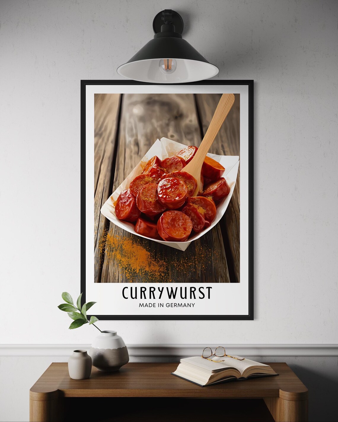 Currywurst German Street Food Curry Sausage Snack Berlin Kitchen Wall Art