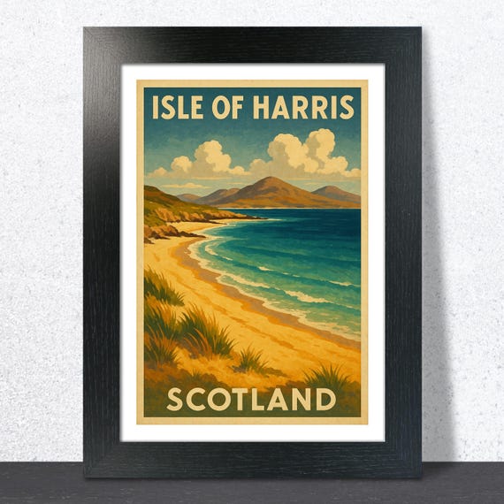 Isle Of Harris Vintage Travel Poster Print
