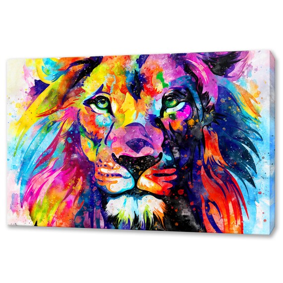 Custom Lion Wall Art Print, Handmade Animal Decor