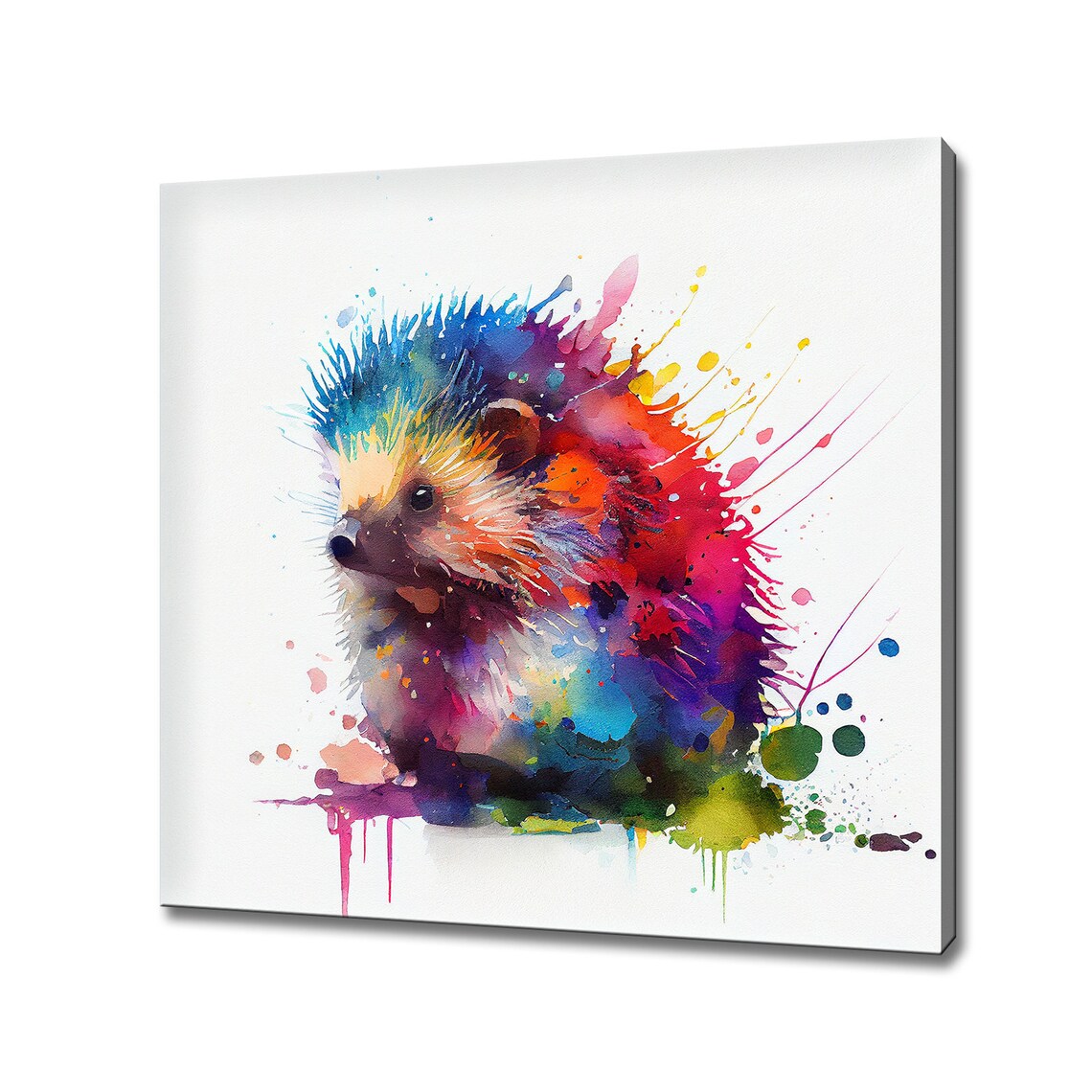 Hedgehog Watercolor Nursery Art Print, Animal Decor