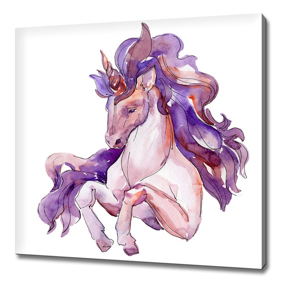 Cute Pink Unicorn Art Print Wall Hanging Handmade Kids Room Decor Customised Gifts Colourful Animals Wall Art Fast Free Uk Delivery