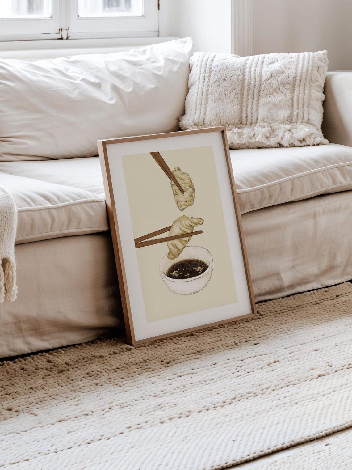 Gyoza Art Print, Japanese Food Kitchen Decor - Image 5