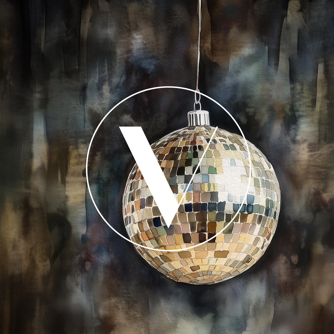 New Year Disco Ball Christmas Bauble Art Print - Image 3