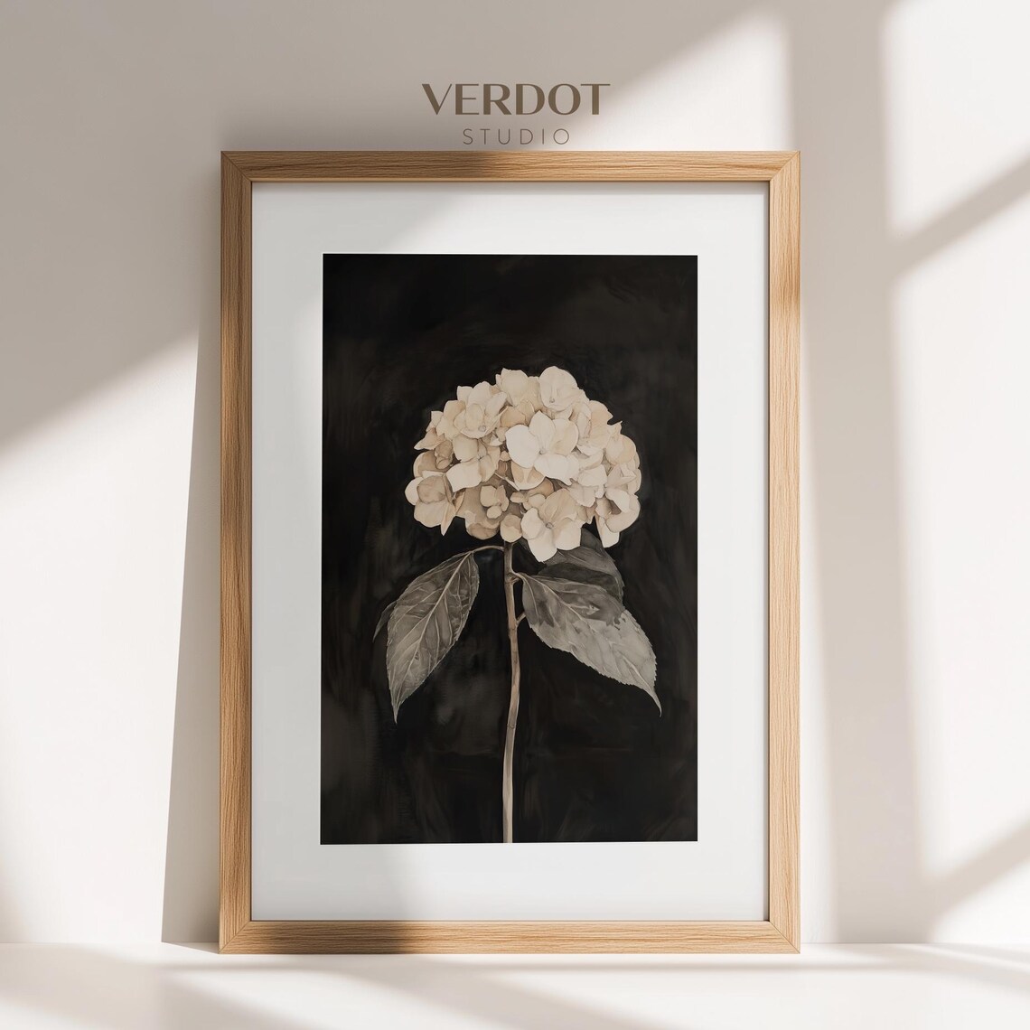 Vintage Hydrangea Flower Painting, Botanical Art Print - Image 3