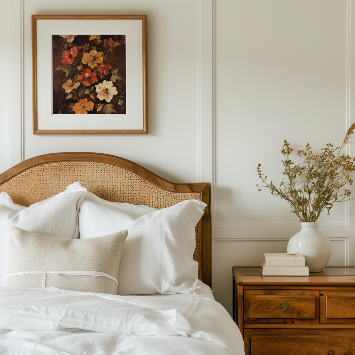 Vintage Fall Flower Painting Art Print, Autumn Floral - Image 2