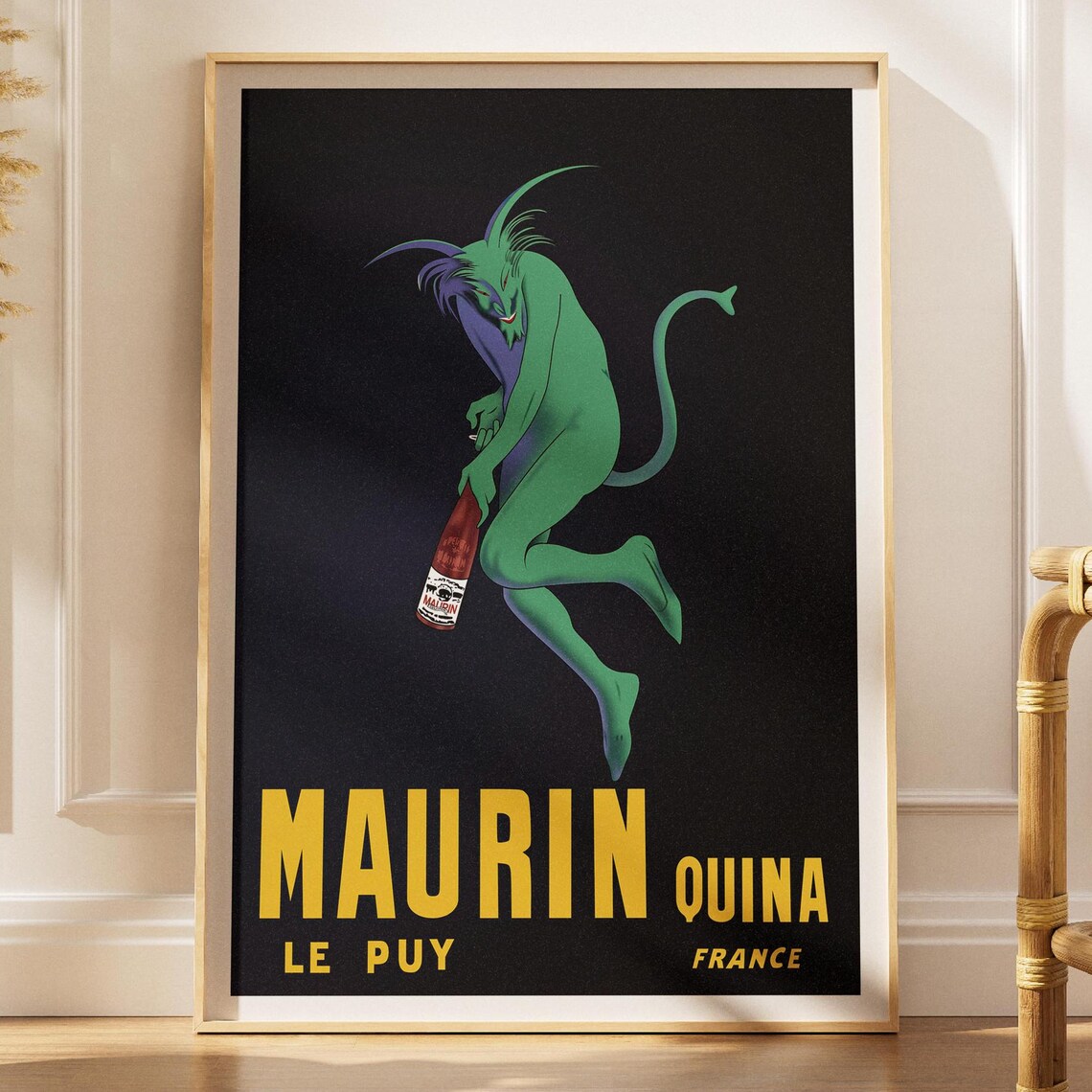 Maurin Quina Canvas Print Leonetto Cappiello Vintage Bar Poster Bartender Gift