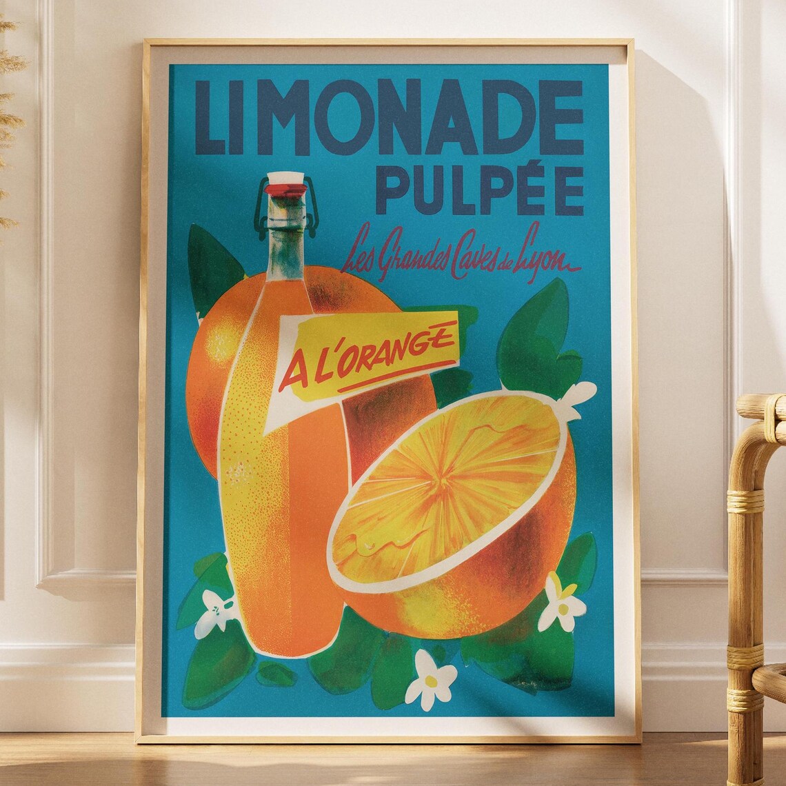 Limonade Pulpee Vintage French Orange Lemonade Advertisement Poster