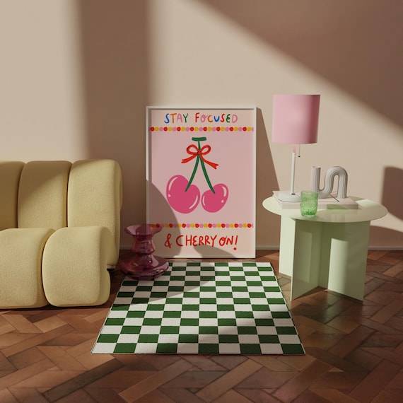 Cherry On Quotes Coquette Motivational Art Print