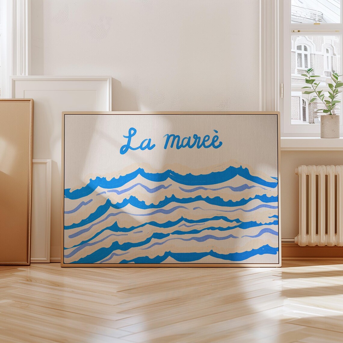 Blue Tide French Coast Art Print, La Mare