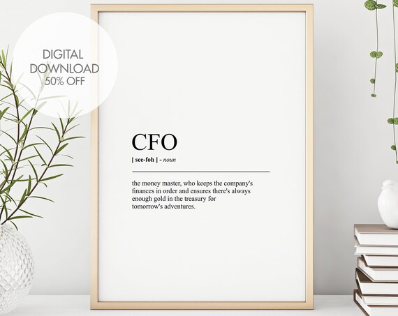 CFO Definition Funny Office Wall Art Print