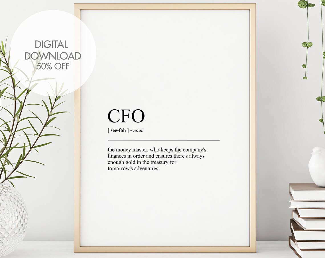 CFO Definition Funny Office Wall Art Print