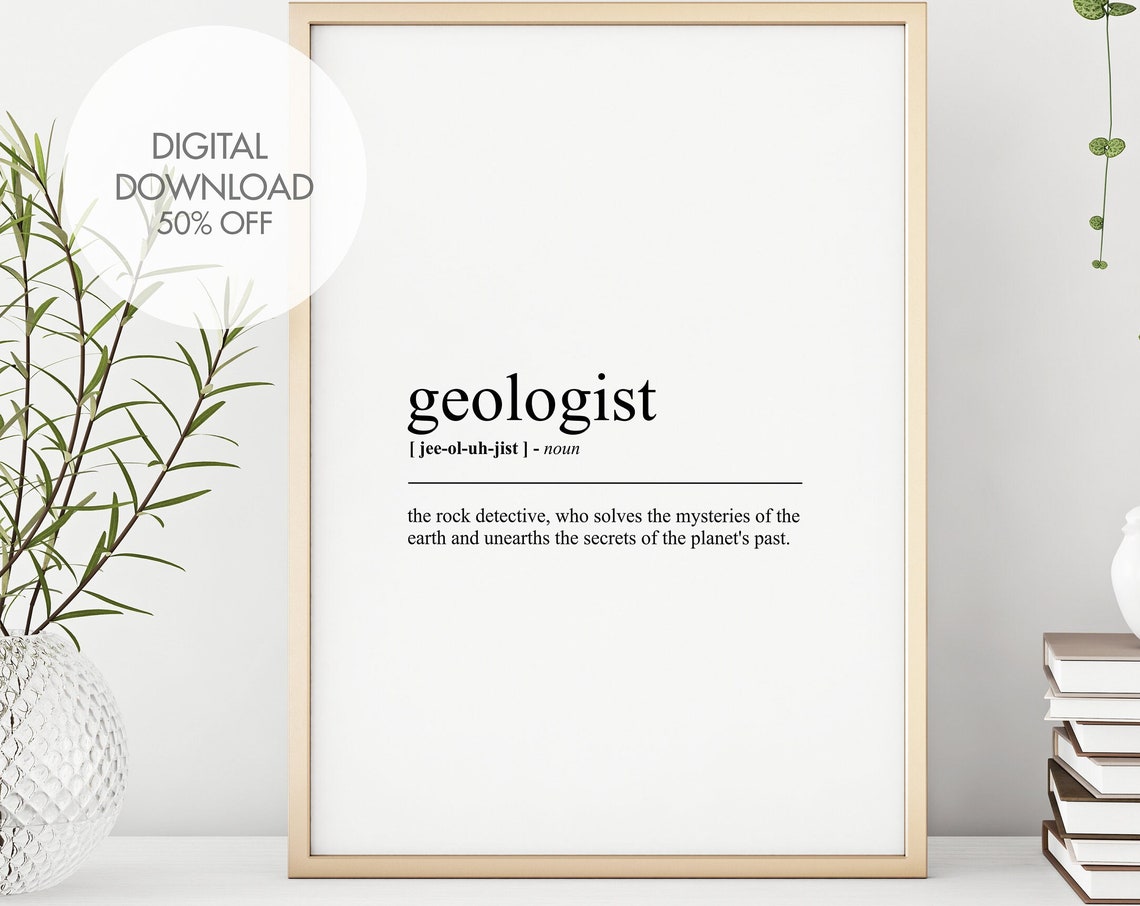 Geologist Funny Definition Poster Gift For Rock Lovers Office