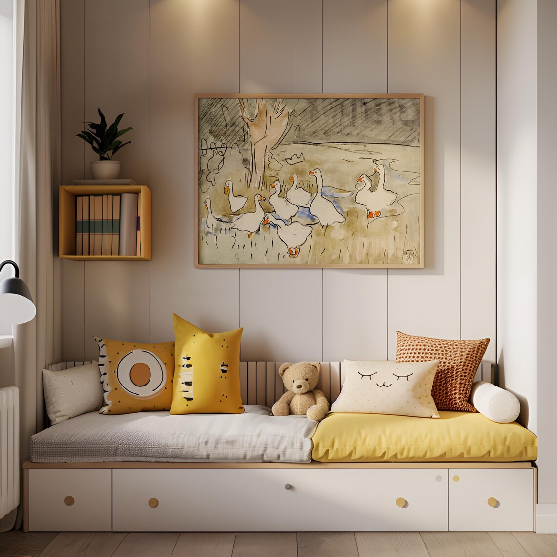 Goose Retro Nursery Wall Art Animal Art Print - Image 5