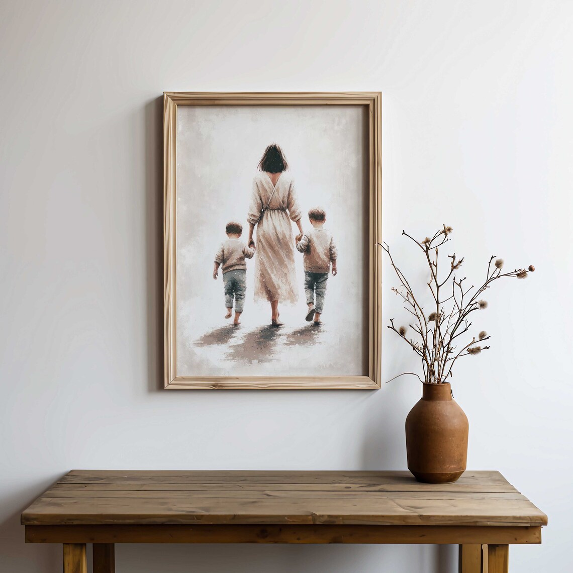 Mother And Sons Family Bond Wall Art Print - Image 2