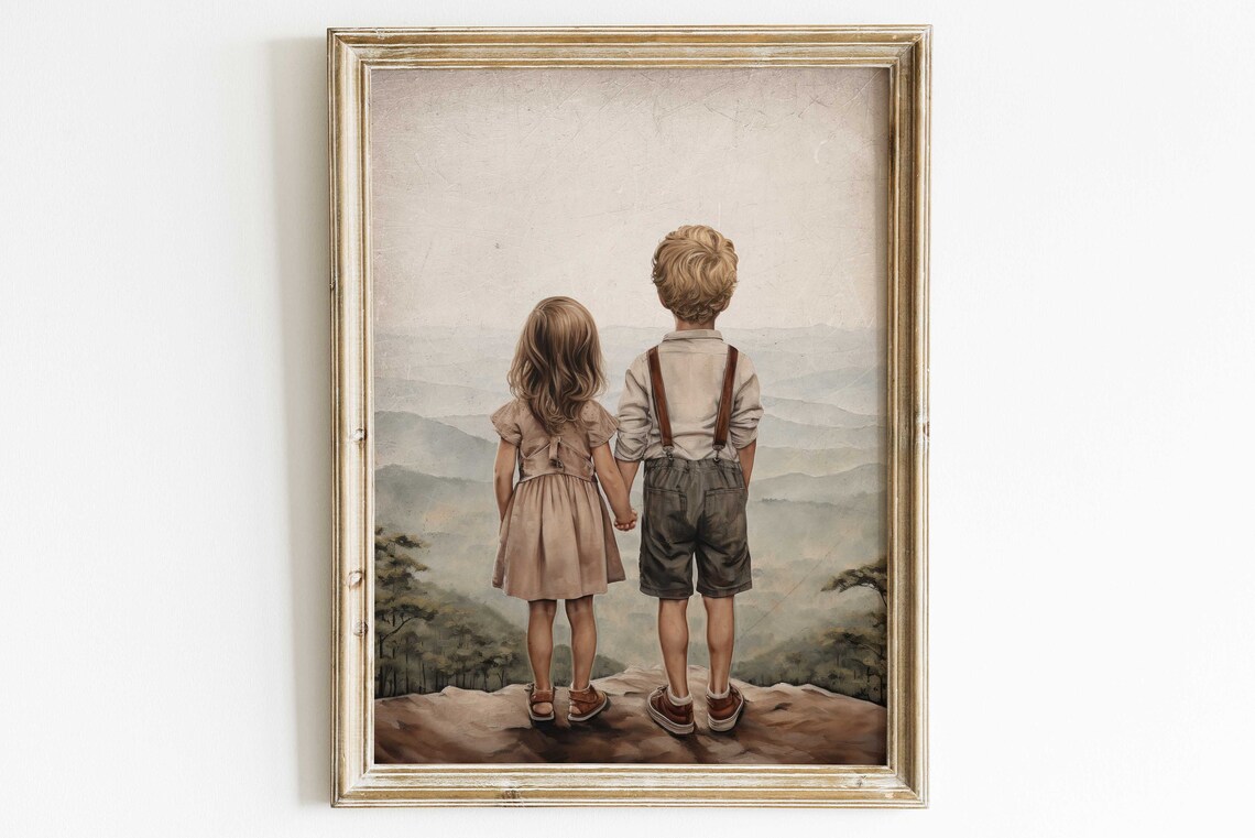 Sibling Room Adventure Nursery Art Print - Image 2