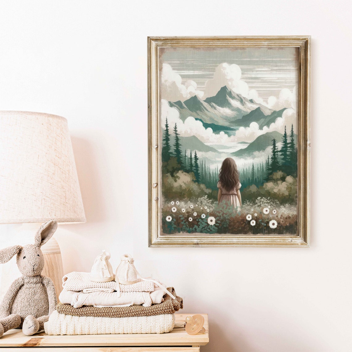 Girl Adventure Print Adventure Nursery Decor Girl Mountain Nursery Art Toddler Room Decor Girls Room Wall Art Girl Wall Art - Image 2