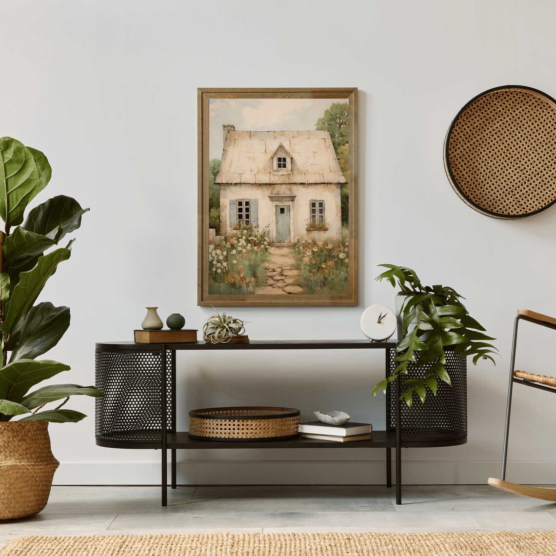 Stone House Rustic Farmhouse Wall Art Print - Image 3