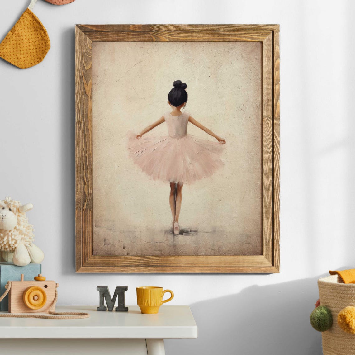 Ballet Nursery Art Ballerina Nursery Decor Pink Girls Room Ballet Dancer Painting Ballerina Print Girl Wall Art - Image 4