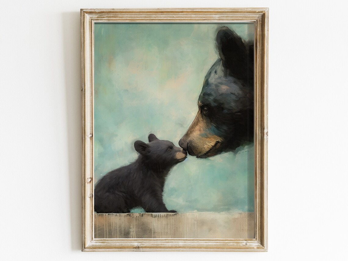 Bear Nursery Print, Vintage Nursery Decor